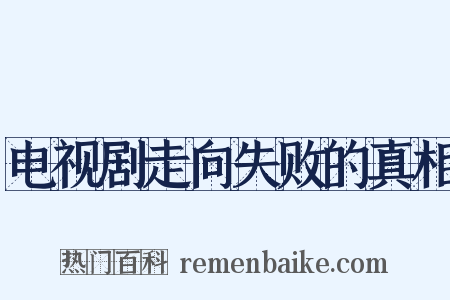 电视剧走向失败的真相是什么意思的图片